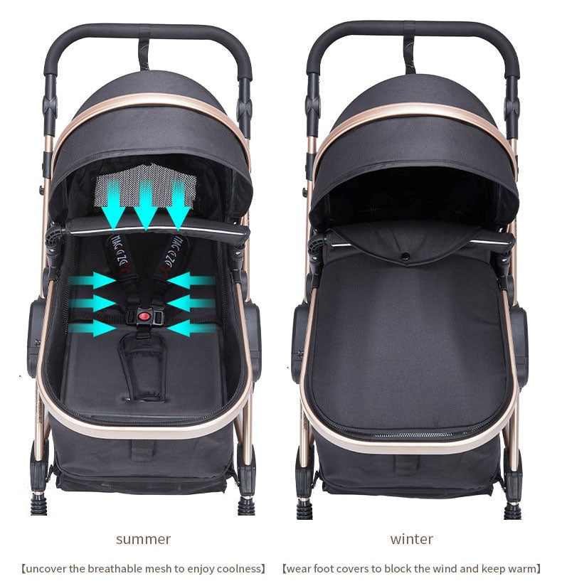 Compact Baby 3 in 1 Stroller Multifunctional Car Seat Stroller for Newborns Pushchair 0-36 months