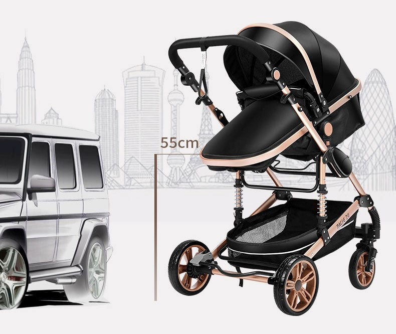 Compact Baby 3 in 1 Stroller Multifunctional Car Seat Stroller for Newborns Pushchair 0-36 months