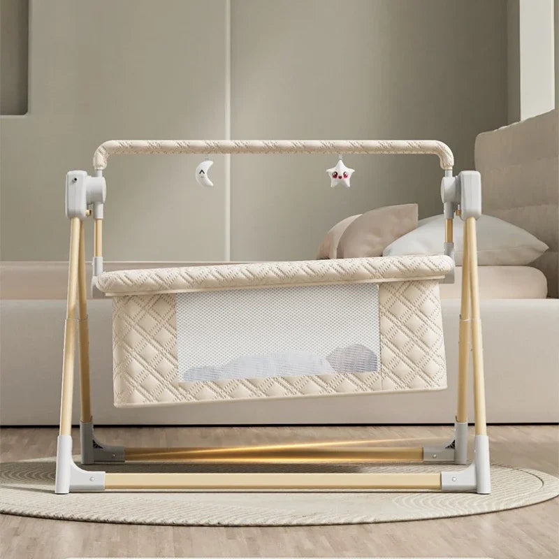 New Electric Baby Rocking Bed with Mosquito Portable Home Baby Rocking Bed Crib