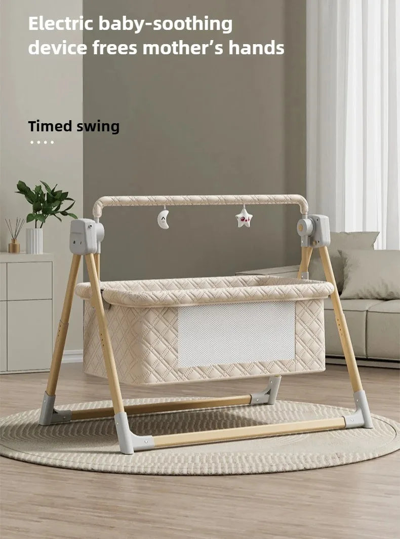 New Electric Baby Rocking Bed with Mosquito Portable Home Baby Rocking Bed Crib