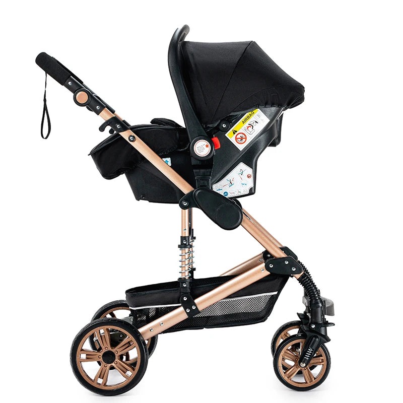 Compact Baby 3 in 1 Stroller Multifunctional Car Seat Stroller for Newborns Pushchair 0-36 months