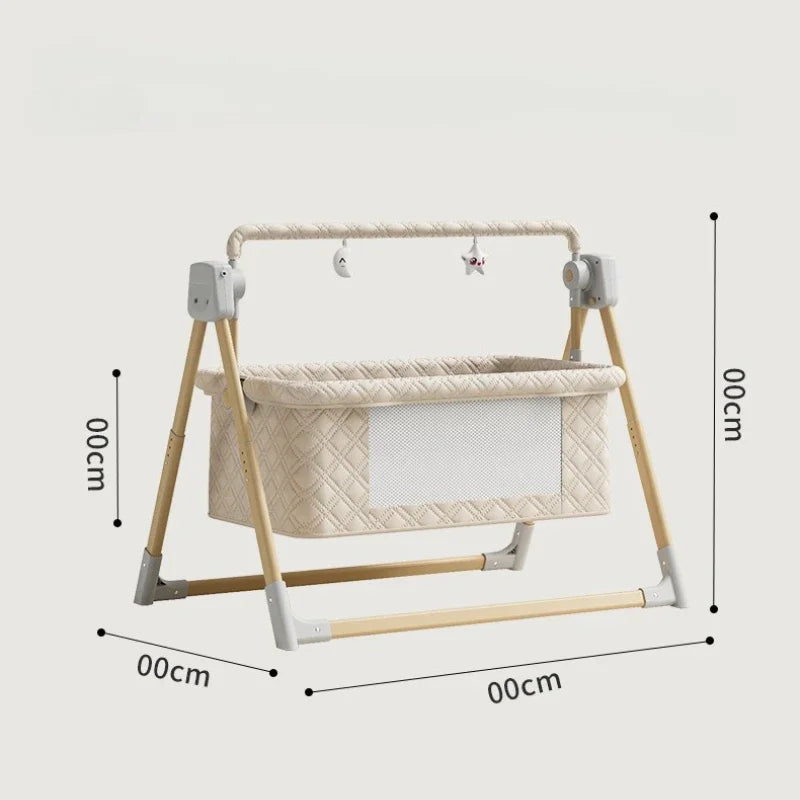 New Electric Baby Rocking Bed with Mosquito Portable Home Baby Rocking Bed Crib