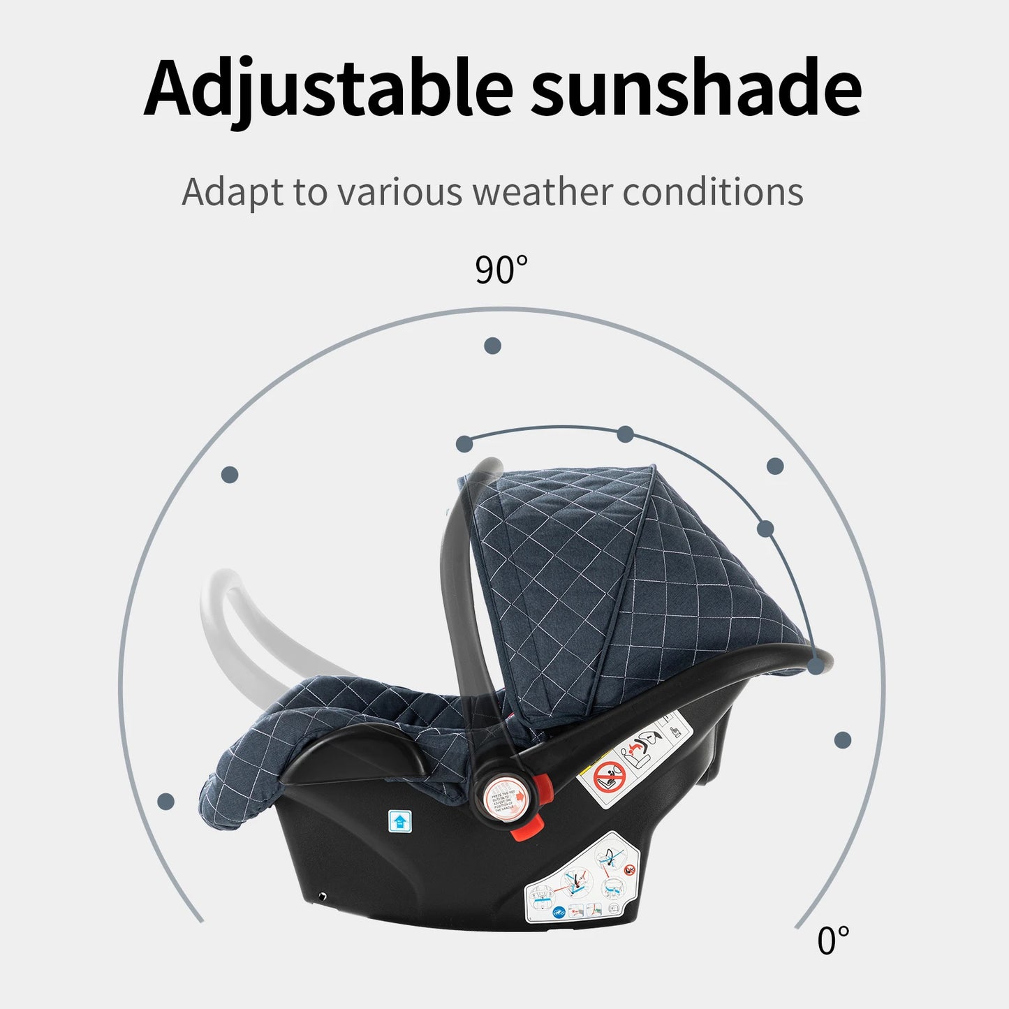 Baby Stroller 3‑in‑1 Travel System Pushchair Lightweight