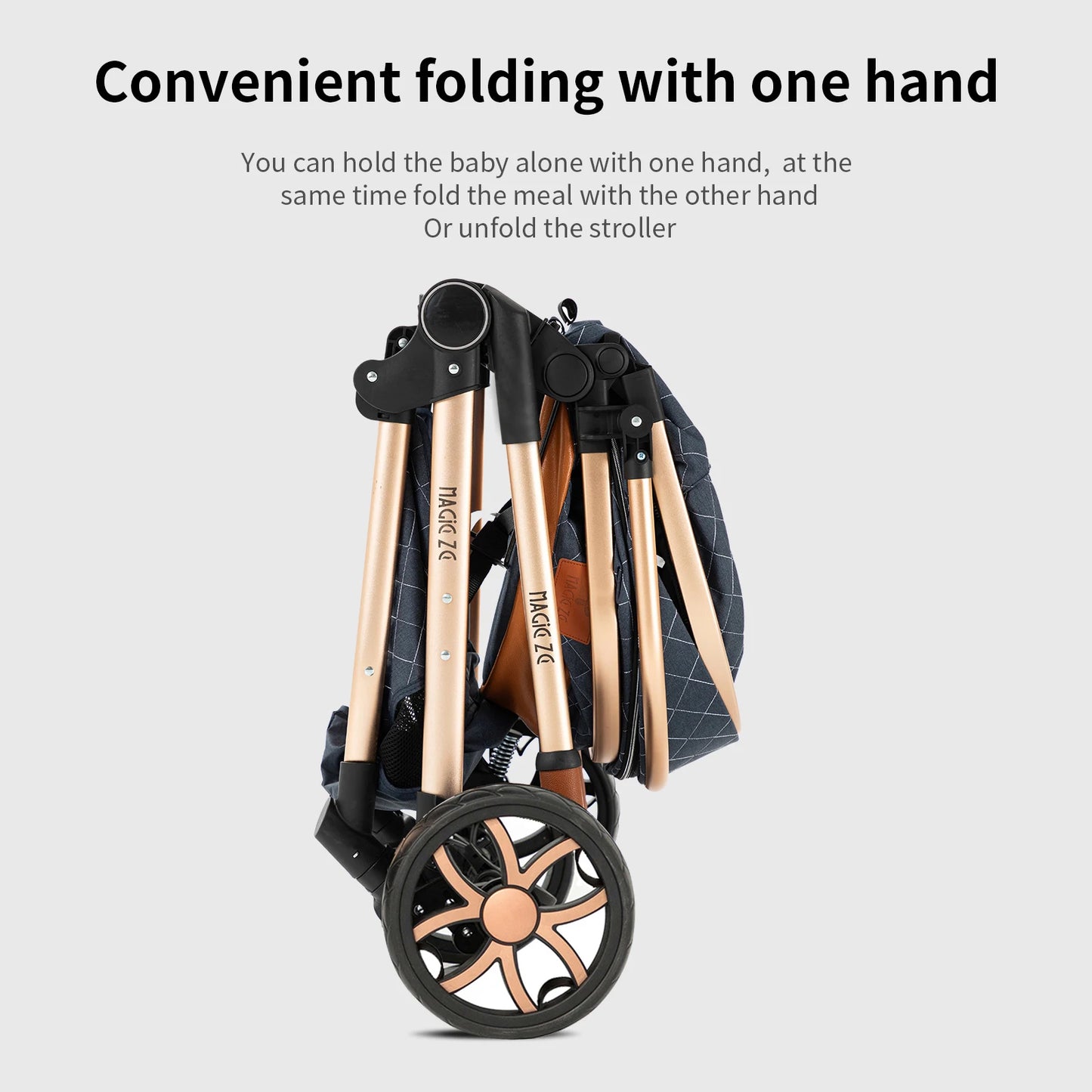 Baby Stroller 3‑in‑1 Travel System Pushchair Lightweight