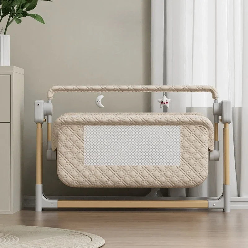 New Electric Baby Rocking Bed with Mosquito Portable Home Baby Rocking Bed Crib