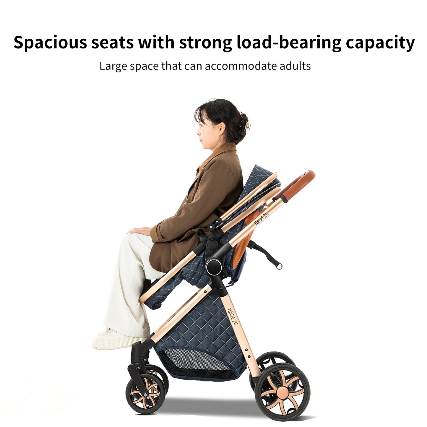 Baby Stroller 3‑in‑1 Travel System Pushchair Lightweight