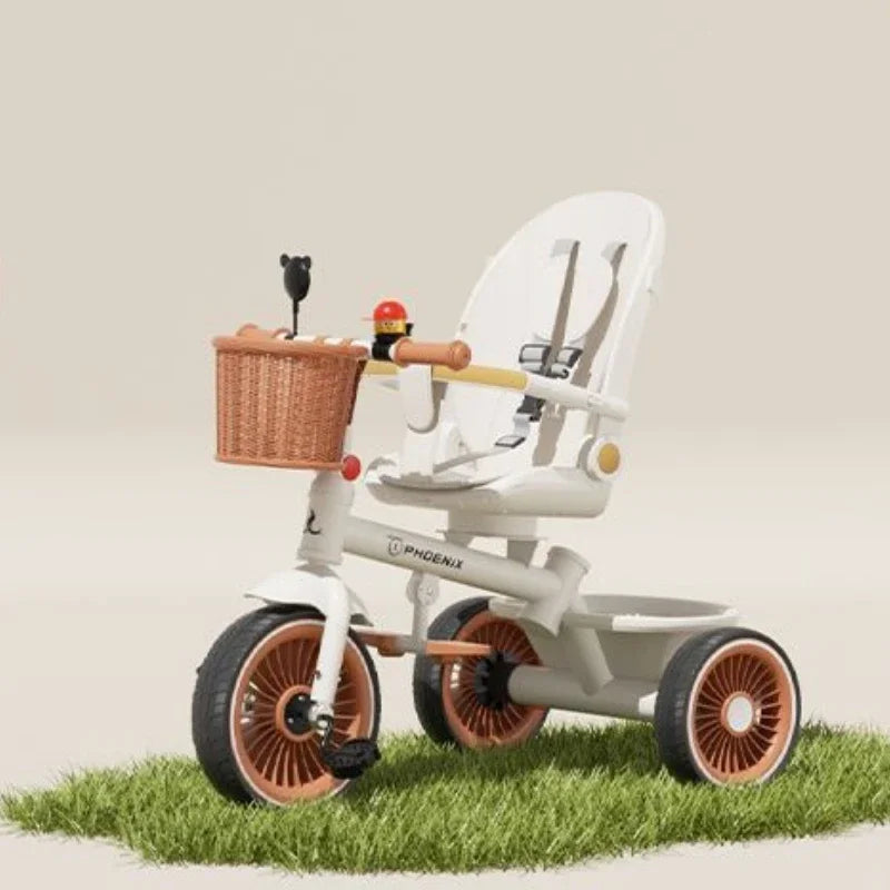 Hand-pushed children's tricycle three-wheeled baby stroller Lightweight Multi-purpose