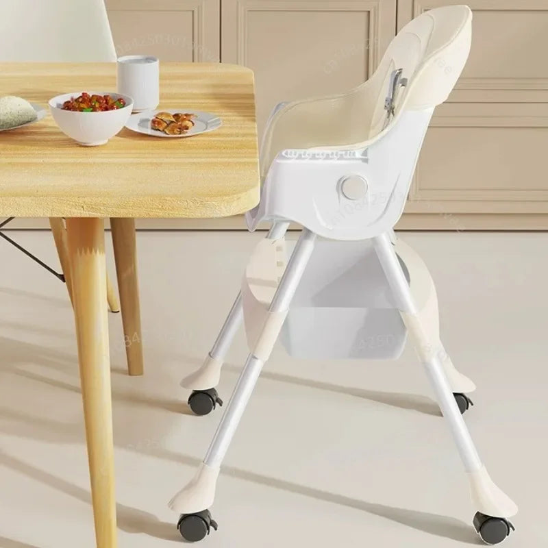 Portable Baby Dining Chair for Home Use Adjustable Height Multi-function Foldable High Chair